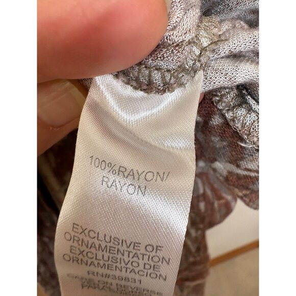 Democracy Plus Sz 20W Brown Rayon WideLeg Crop Pants Halloween Costume Grunge - Picture 8 of 12